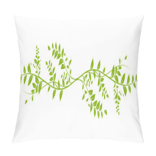 Personality   Design Element, Green Natural Liana Pillow Covers