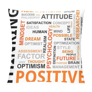 Personality  Word Cloud - Positive Thinking Pillow Covers