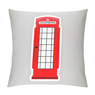 Personality  Phone Booth, Vector Illustration Pillow Covers