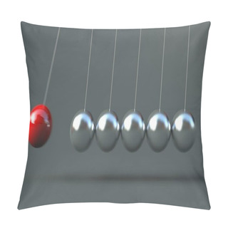 Personality  Newtons Cradle Isolated On Grey Background Pillow Covers