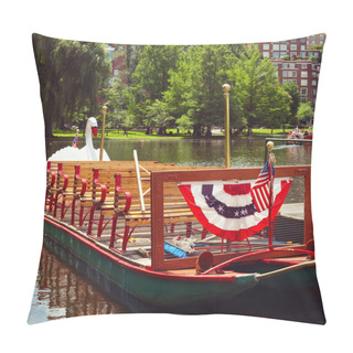 Personality  Swan Boats At The Boston Public Garden Pillow Covers