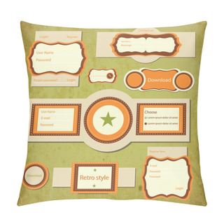 Personality  Vintage Vector Login Form Pillow Covers