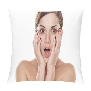 Personality  Shocked Woman Pillow Covers