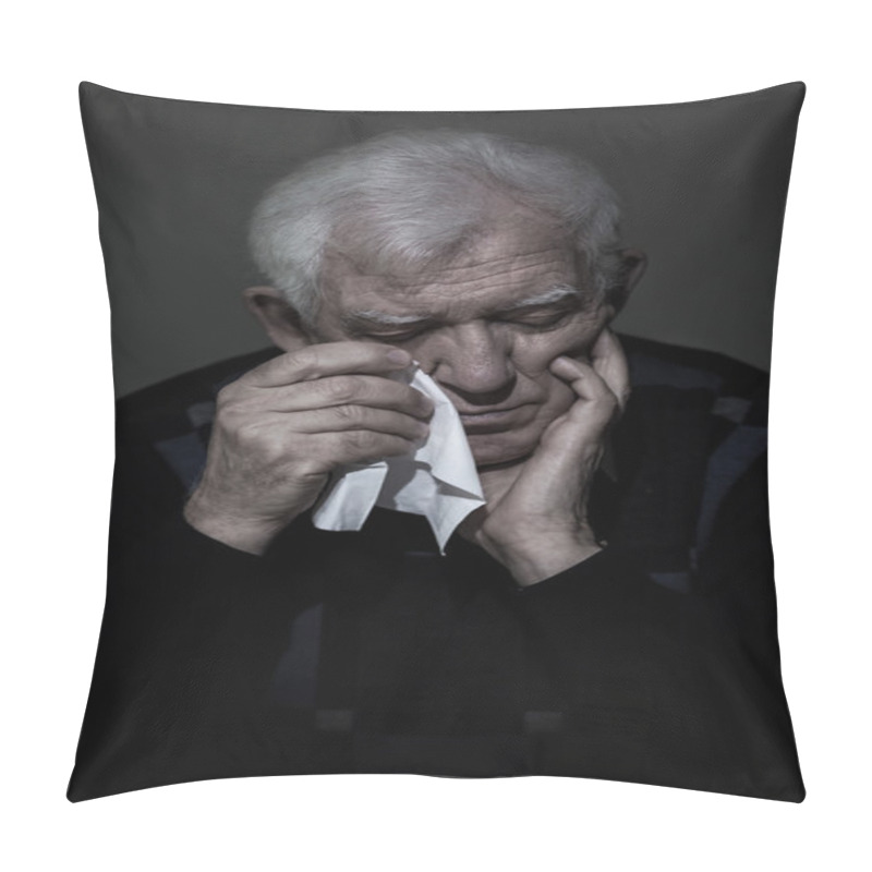 Personality  Lonely Mature Man Pillow Covers