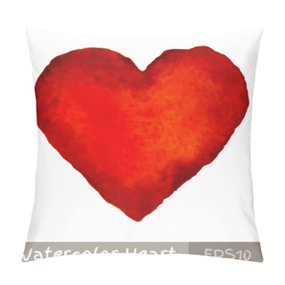 Personality  Red Watercolor Heart Pillow Covers