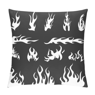 Personality  Abstract White Fire Patterns Pillow Covers
