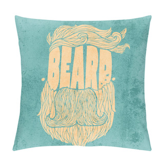Personality  Beard Icon Vector Illustration   Pillow Covers