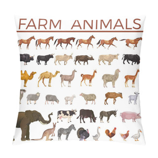 Personality  Farm Animals Vector Pillow Covers