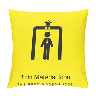 Personality  Airport Security Portal Minimal Bright Yellow Material Icon Pillow Covers
