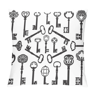 Personality  Collection Of Antique Keys Pillow Covers