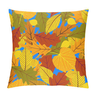 Personality  Autumn Seamless Background With Leaves Pillow Covers