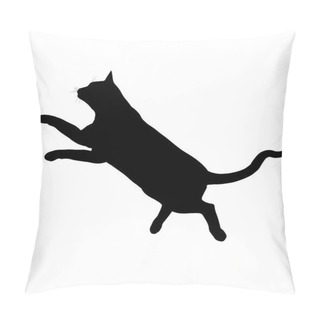 Personality  Cat Illustration Silhouette Pillow Covers