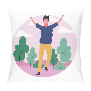 Personality  Dancing Man Avatar Pillow Covers