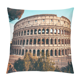 Personality  The Ancient Colosseum In Rome At Sunset Pillow Covers