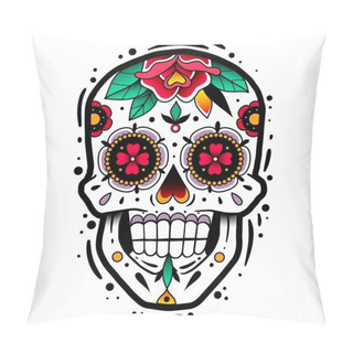 Personality  Traditional Mexican Sugar Skull Pillow Covers