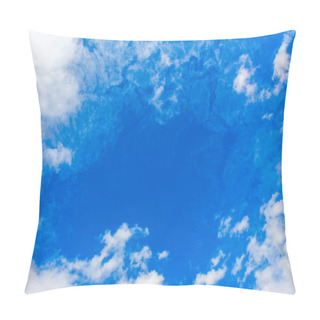 Personality  Blue Sky Between Amazing Clouds And Cloud Formations In Nissedal Norway. Pillow Covers