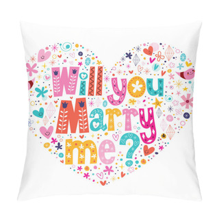 Personality  Will You Marry Me Card Pillow Covers
