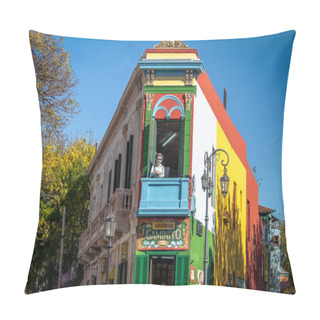 Personality  Buenos Aires, Argentina - May 12, 2018: Colorful Caminito In La Boca Neighborhood - Buenos Aires, Argentina Pillow Covers