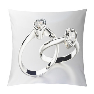 Personality  Luxury Rings With Diamonds Pillow Covers