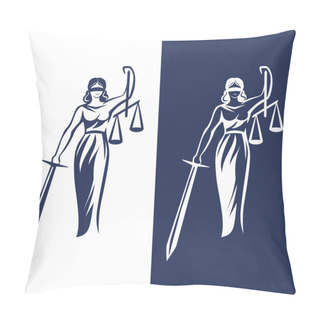 Personality  Lady Justice Statue Pillow Covers