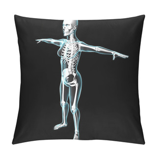 Personality  Woman Body And Skeleton On X-rays Pillow Covers