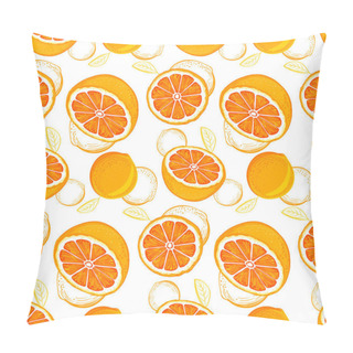 Personality  Grapefruit Seamless Pattern. Sketch Grapefruites. Citrus Fruit Background. Elements For Menu, Greeting Cards, Wrapping Paper, Cosmetics Packaging, Posters Etc Pillow Covers