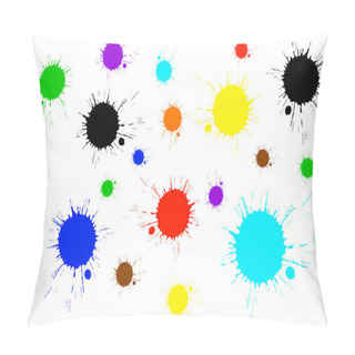Personality  Colorful Paint Splashes Pillow Covers