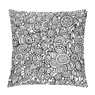 Personality  Vector Seamless Doodle Floral Pattern Pillow Covers
