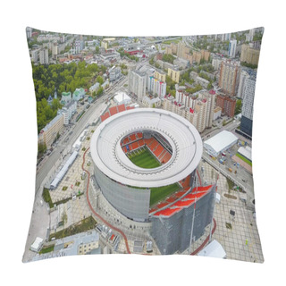 Personality  Russia, Ekaterinburg - May 30, 2018: The Central Stadium Of The City Of Yekaterinburg. Location Of FIFA Football Matches 2018, From Dron   Pillow Covers