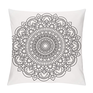 Personality  Circular Symmetrical Patterns Of Mandala Shapes For Henna, Tattoos, Decorations And For Coloring Books Pillow Covers