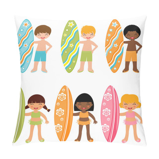 Personality  Surfing Kids Set Pillow Covers