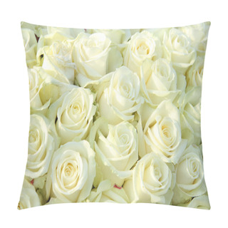 Personality  Group Of White Roses, Wedding Decorations Pillow Covers
