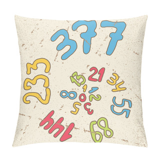 Personality  Fibonacci Series Numbers Hand Drawn Pillow Covers