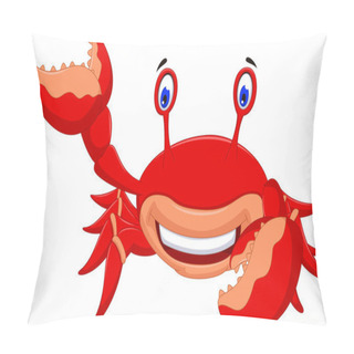 Personality  Funny Crab Cartoon Posing Pillow Covers