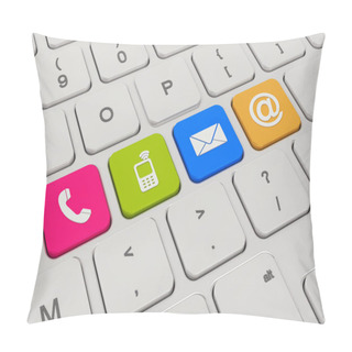 Personality  Contact Us - Keyboard - Colorful Pillow Covers