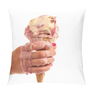 Personality  Ice Cream Melting In Hand Pillow Covers