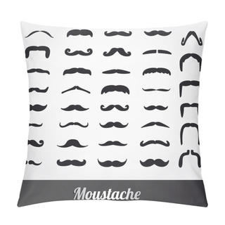 Personality  Set Of Mustache Vector Pillow Covers