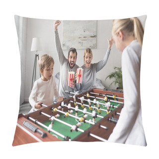 Personality  Siblings Playing Table Football Pillow Covers