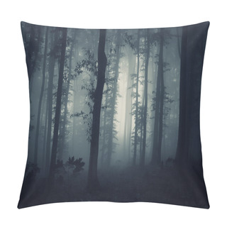 Personality  Dark Forest With Fog Pillow Covers