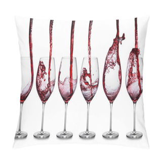 Personality  Red Wine Pouring Row Pillow Covers