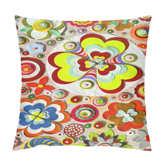 Personality  Abstract Background Of Flowers Pillow Covers