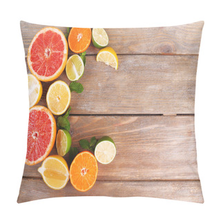 Personality  Different Sliced Juicy Citrus Fruits Pillow Covers