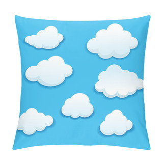 Personality  White Clouds Set Pillow Covers