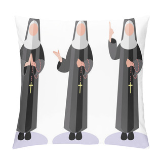 Personality  Flat Catholic Nun Pillow Covers