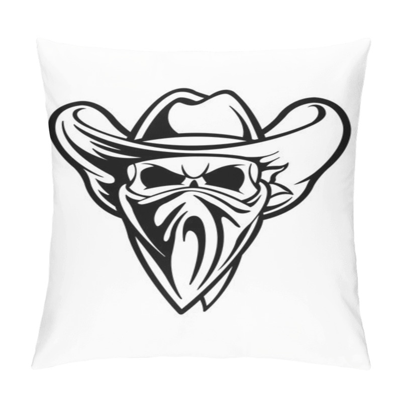 Personality  Scary Cowboy Skull Pillow Covers