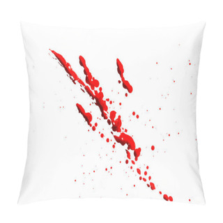 Personality  Closeup Drops Of Red Blood Isolated On White,abstract Background Pillow Covers