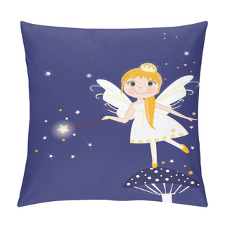 Personality  Beautiful Night Fairy Girl Vector Background Pillow Covers