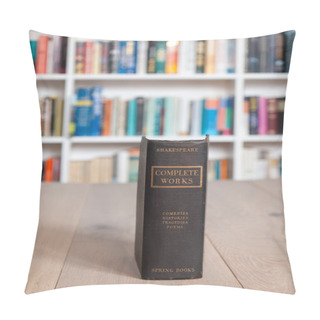 Personality  Aged Copy Of The Complete Works Of Shakespeare Pillow Covers