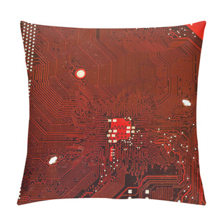 Personality  System Board Close-up View With Electronic Details And Components Pillow Covers