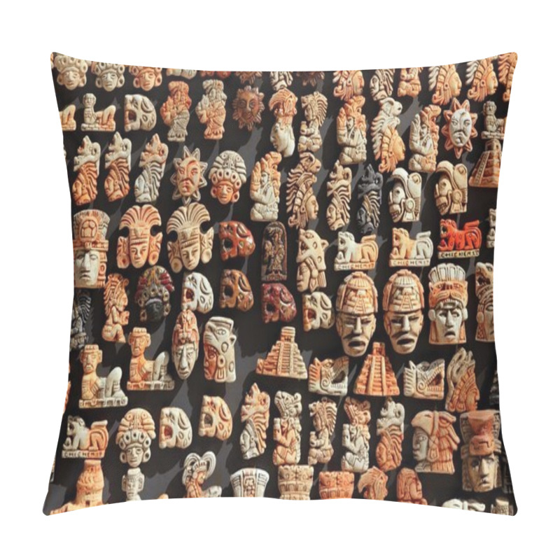 Personality  Mayan Mexico Wood Handcrafts In Jungle Pillow Covers